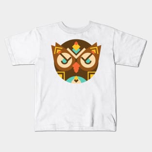 Tribal Ethnic Owl Kids T-Shirt